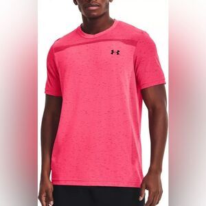 Under Armour Men’s Pink Seamless Fitted Breathable Short Sleeve Tee